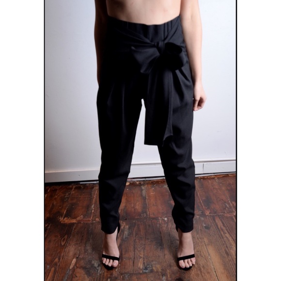 L'ATISTE Pants - LAST ONE! High Waist Skinny Trousers in Black
